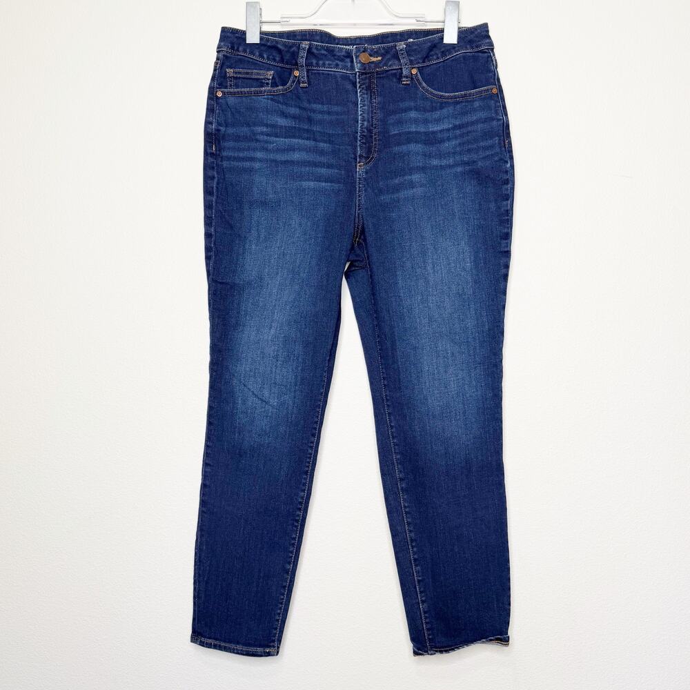 CHICO’S Skinny Ankle Jeans High Waisted Medium Wash Blue Denim Womens Size 12R - Picture 8 of 8